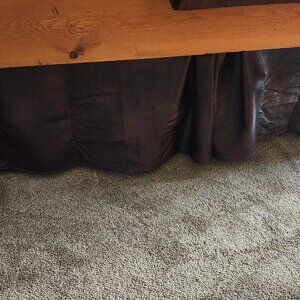 Faux leather bedskirt